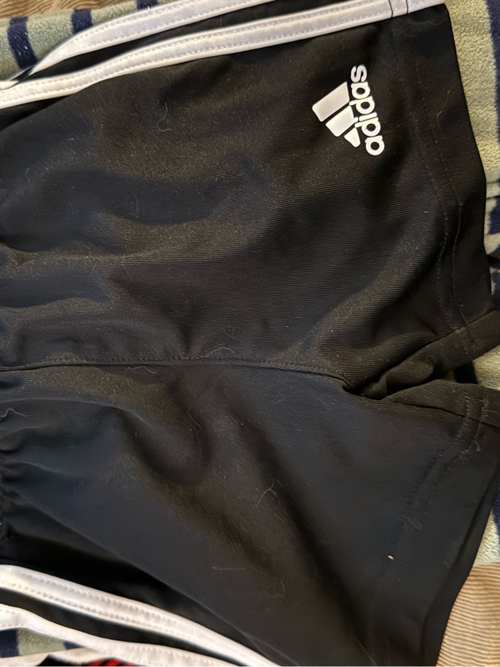 adidas Black shorts with White Accents - Picture 1 of 1